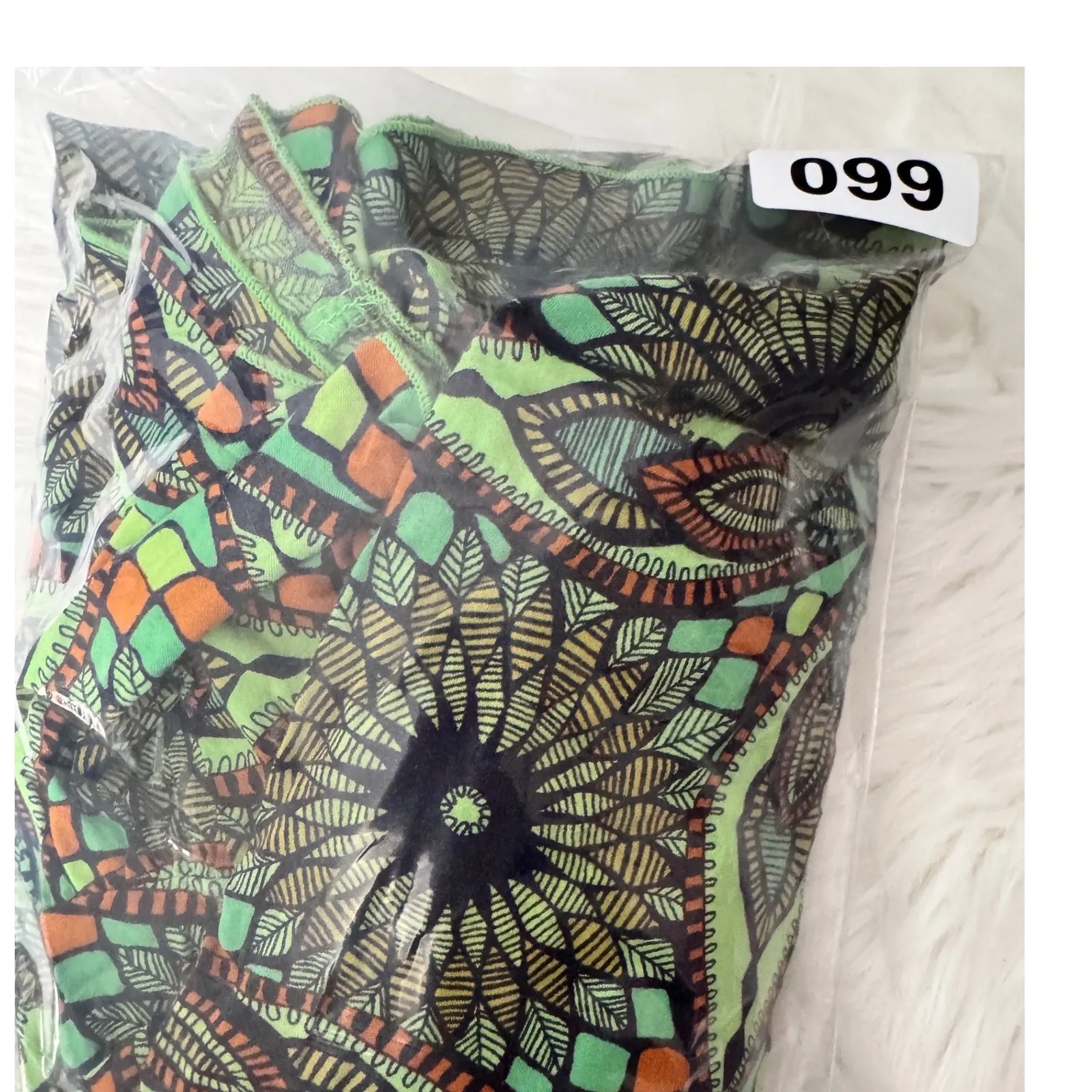 One World Crochet Neck Maxi Dress Women's Medium Green Floral Print Sleeveless - Image 9