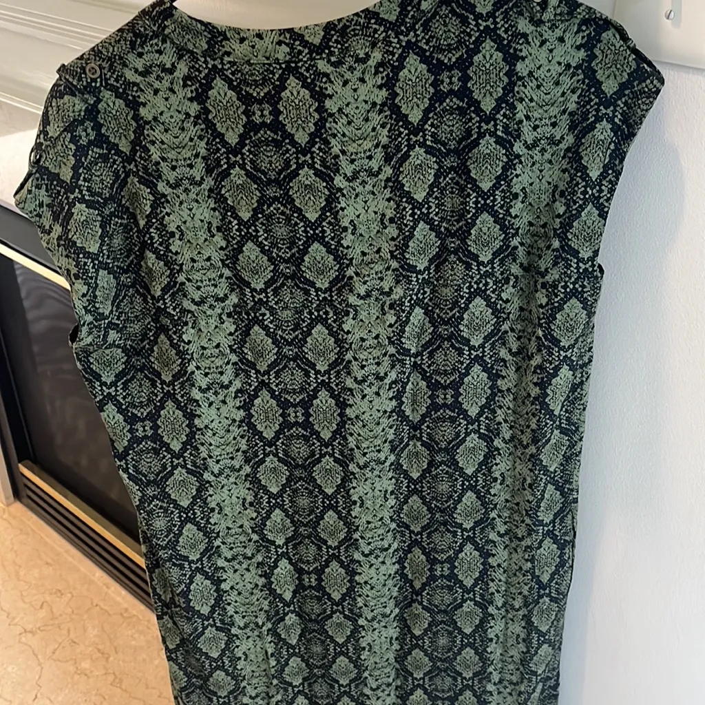 Anthropologie, NWT, the Rachel, snake skin, green dress size extra small - Image 6