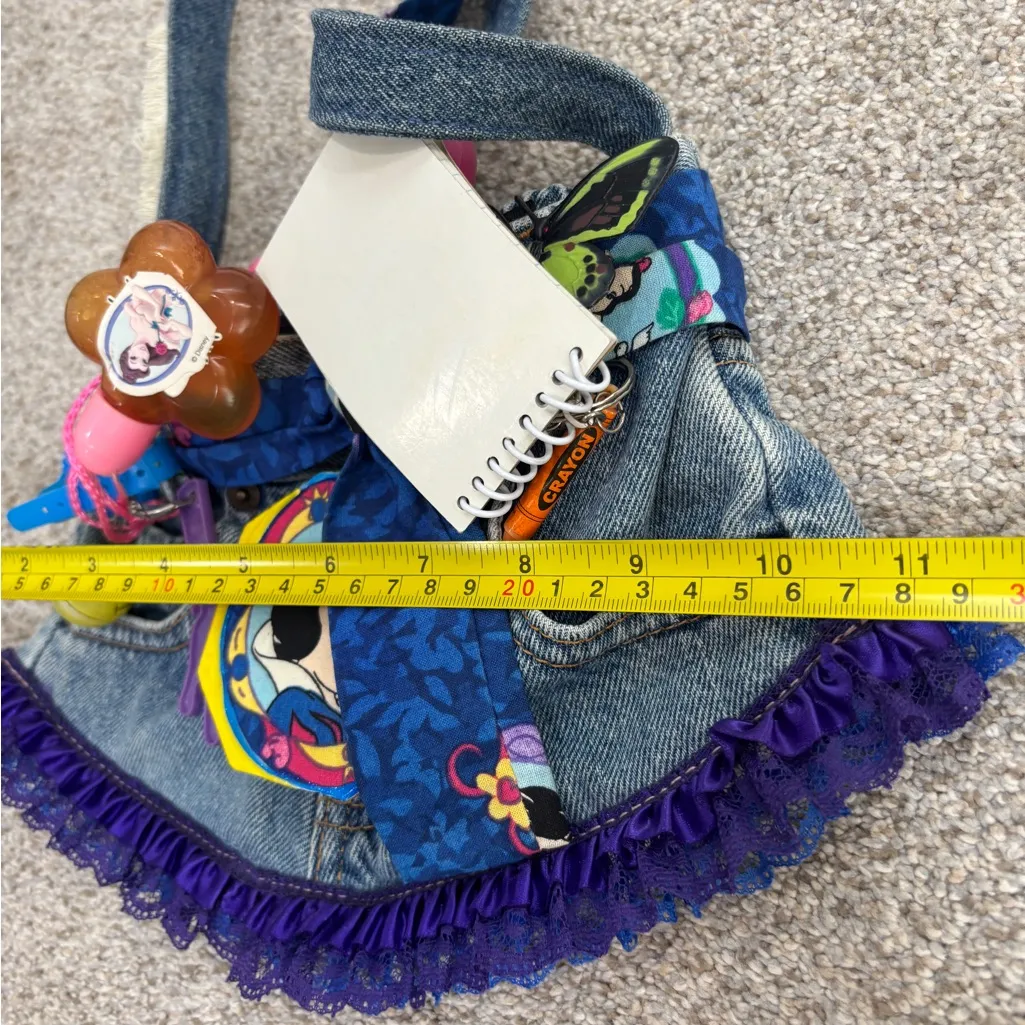 Vintage Handmade Purse Vintage Levi’s Y2K Bunny Bags Denim purse Blue - Image 9