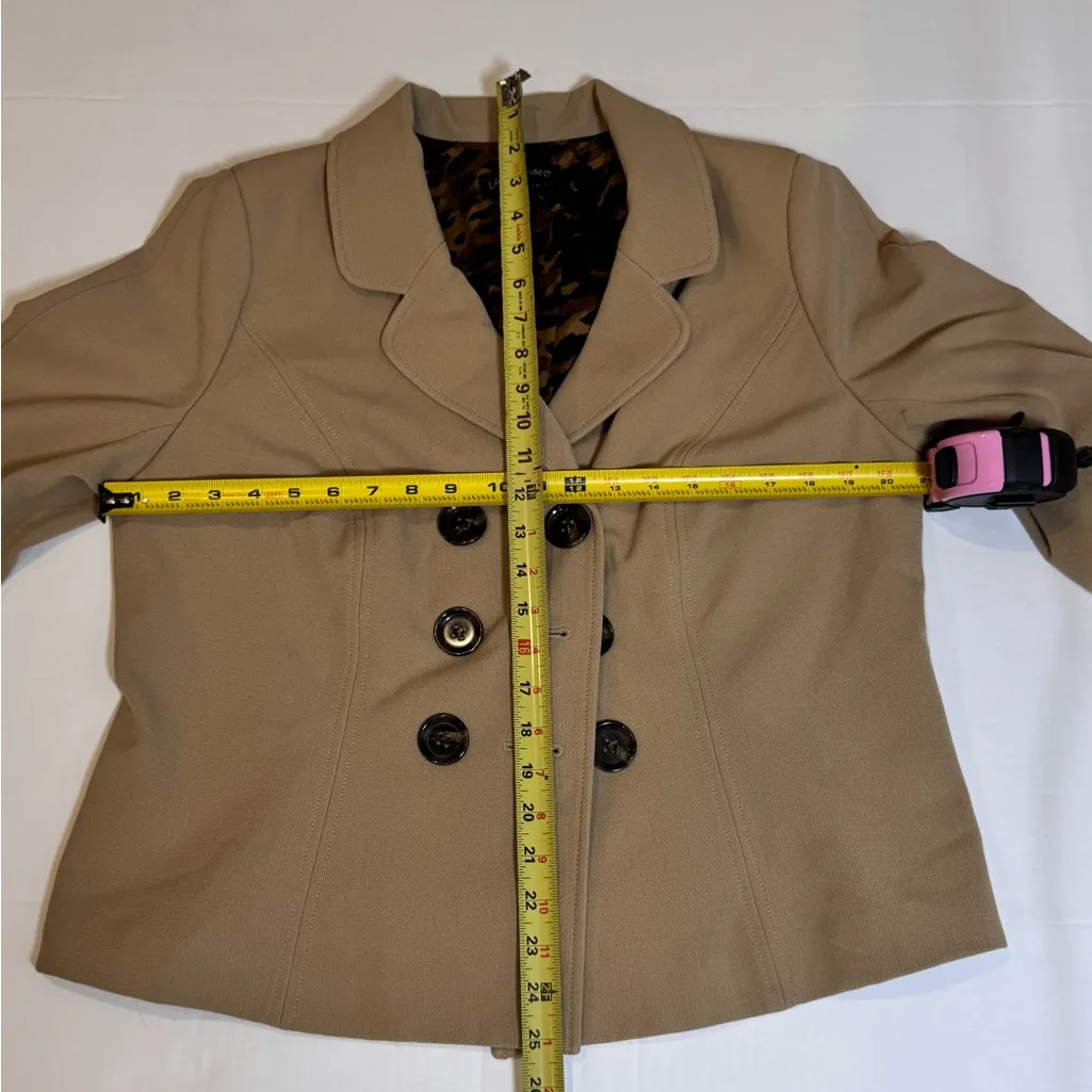Lane Bryant Camel Double Breasted Blazer 14 Classic Workwear Officecore Classic - Image 6