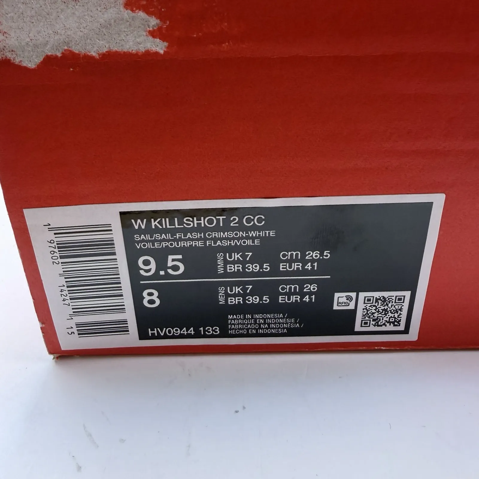 Nike Killshot 2 CC Sail-Flash Crimson Womens Sz 9.5 Sneakers [HV0944-133] - Image 11