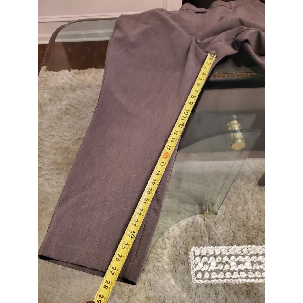 Investments Women's Gray Polyester Mid Rise Straight Legs Dress Pant 20W - Image 10