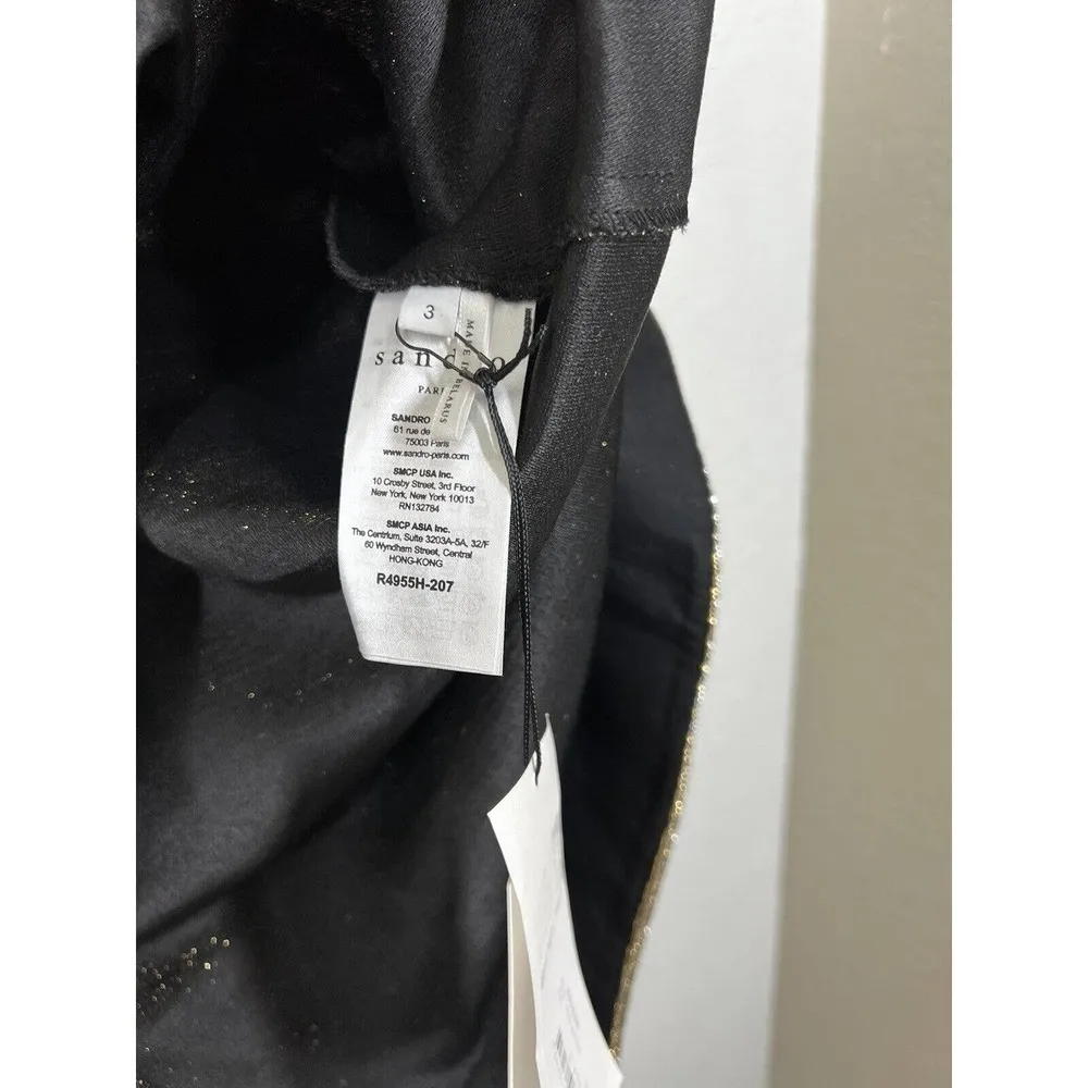 Sandro Palacio Metallic Mini Dress - Image 4