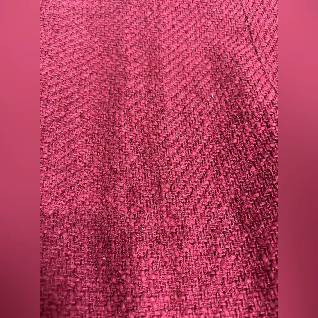 Ann Taylor LOFT Burgundy Maroon Skirt Size 2 Lined Zippers Front - Image 3