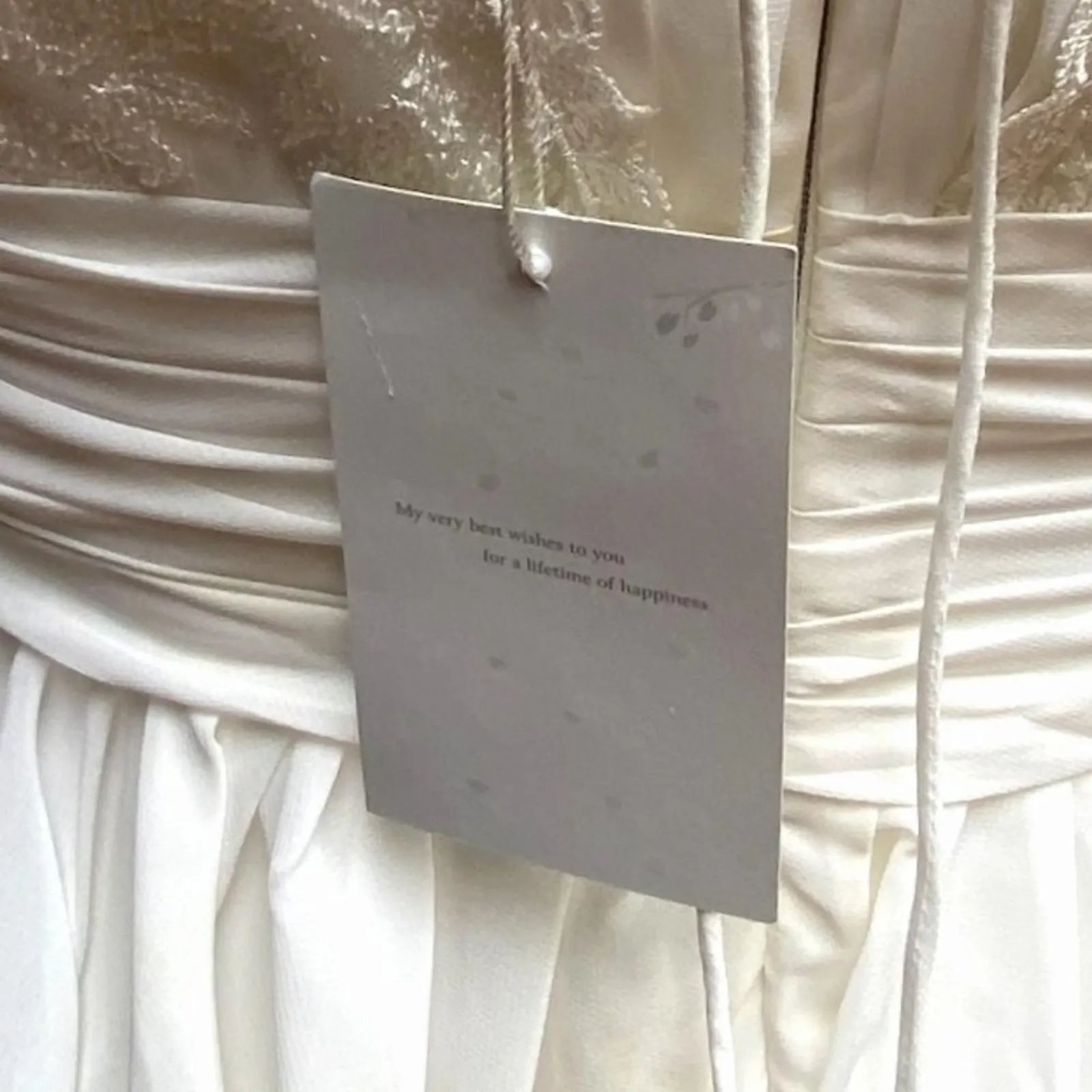 NWT Beautiful BRAND NEW Ladies WEDDING DRESS ~ Short ~ 3/4 Sleeves ~ Lace ~ NWT White Size undefined - Image 9