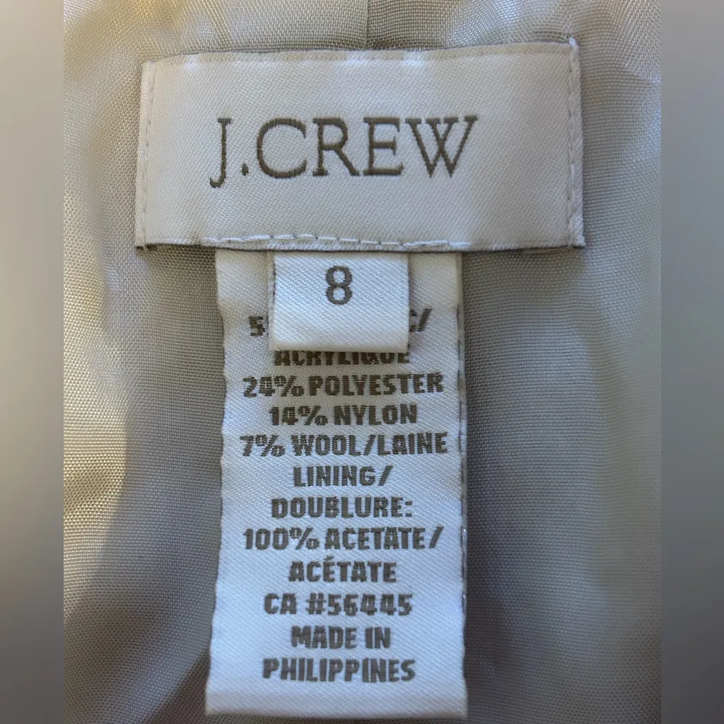 J. Crew Elegant Tweed Blazer - Cream, metallic - Image 3