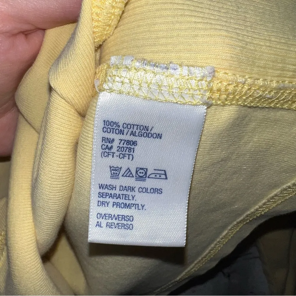 Tommy Hilfiger Y2K Long Sleeve Yellow Logo Top Vintage Size Large - Image 7