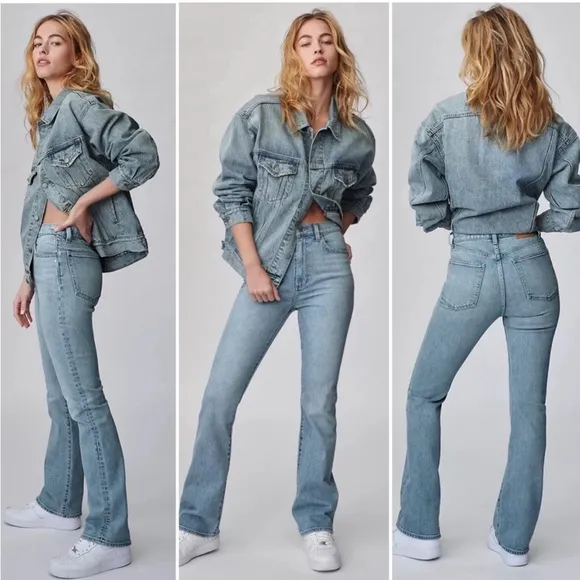 Aritzia Denim Forum The Bailey High Rise Boot 90s High Rise Bootcut Jeans 28 - Image 2