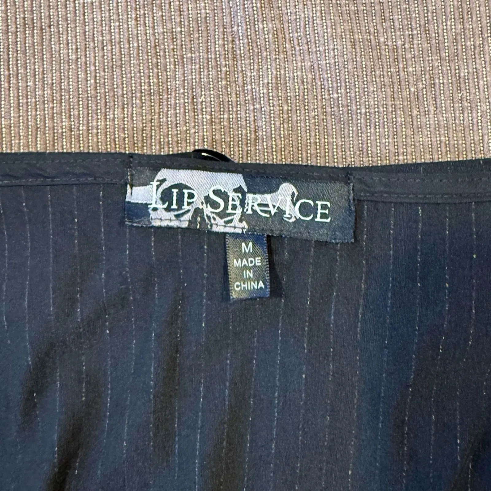 Vintage Lip Service Gangsta Pranksta Goth Punk Lock Bondage Strap Skirt M - Image 7