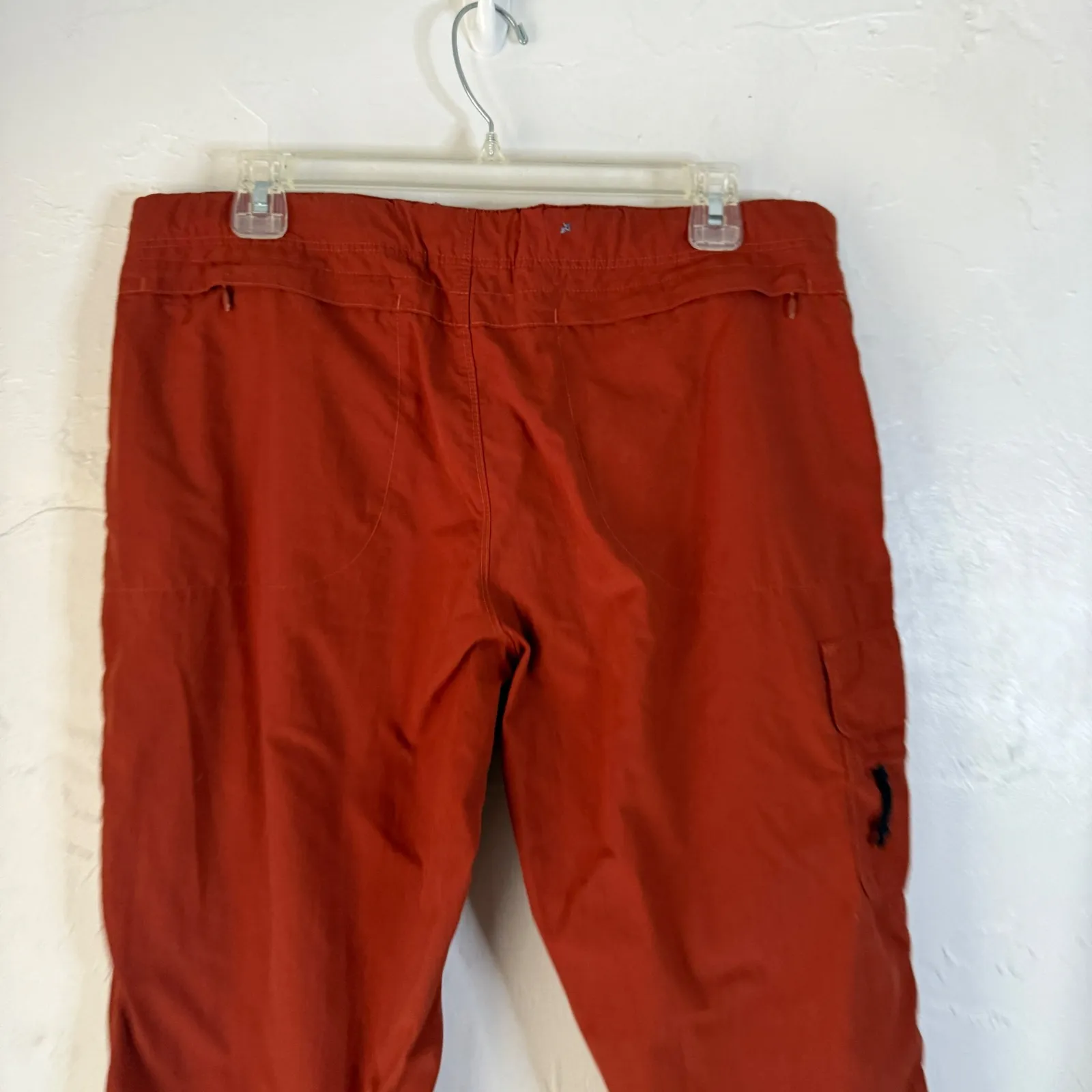 REI‎ Womens Size 12 Cargo Hiking Pants UPF 30+ Nylon Rust Orange Belted Outdoor - Image 8