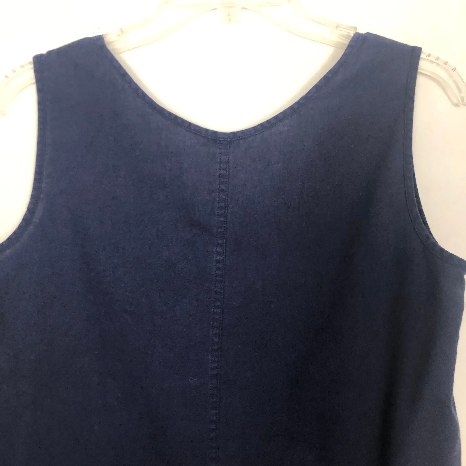 St Michael Marks & Spencer Linen Blend Blue Top Size 38 Size M - Image 6