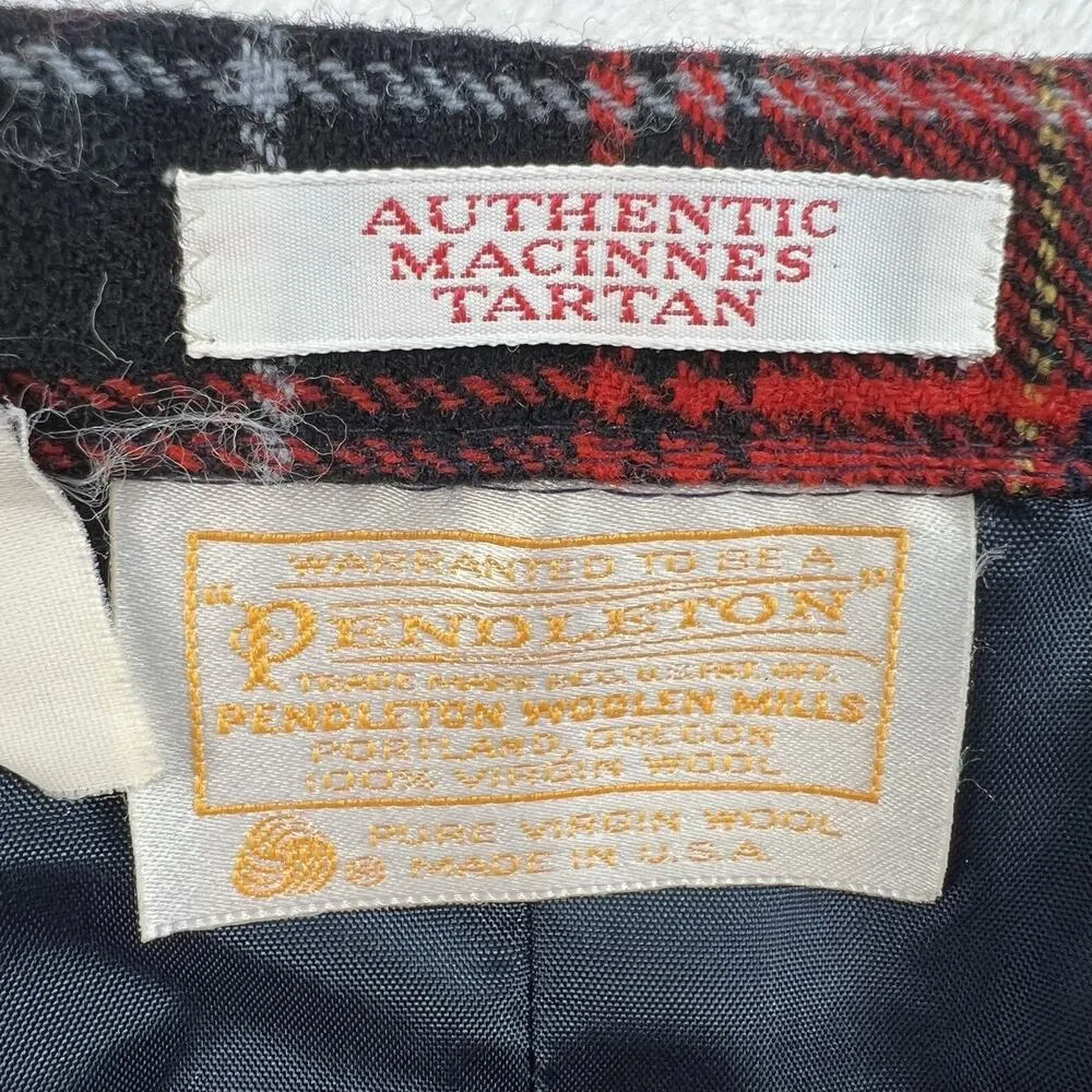 Vtg Pendleton Sz 10 Skirt Plaid Wool MacInnes Tartan USA 80s Academia Preppy - Image 6