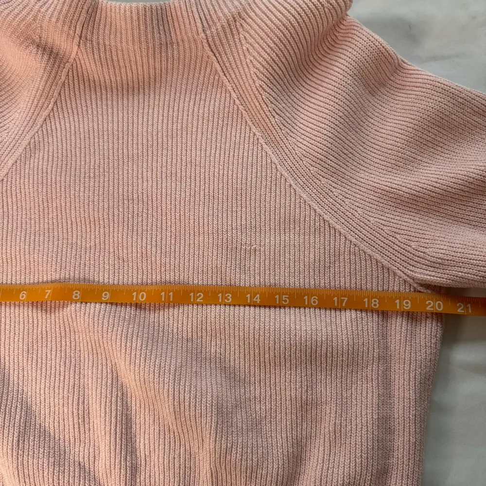 Free People Size M Too Good Pink Knit Pullover Mock Neck Sweater Ballet Preppy - Image 5
