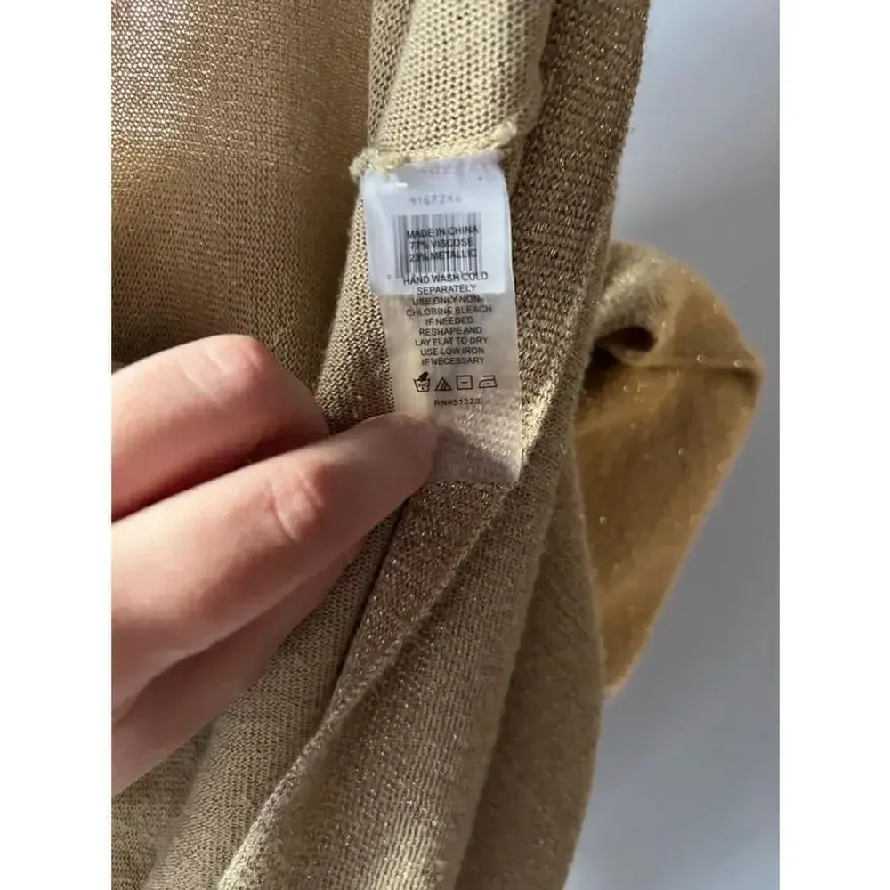 Vince Camuto Gold metallic sparkle Sweater‎ - Image 7