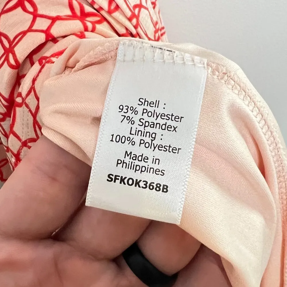 41 Hawthorn for Stitch Fix Kassidy Faux Wrap Style Dress Belted 70s Retro Print - Image 8