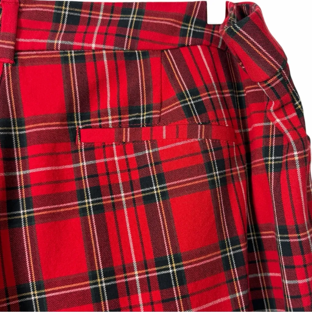 Old Navy High Rise Pixie Skinny Ankle Pants Red Holiday Plaid Women’s Size 22 - Image 10