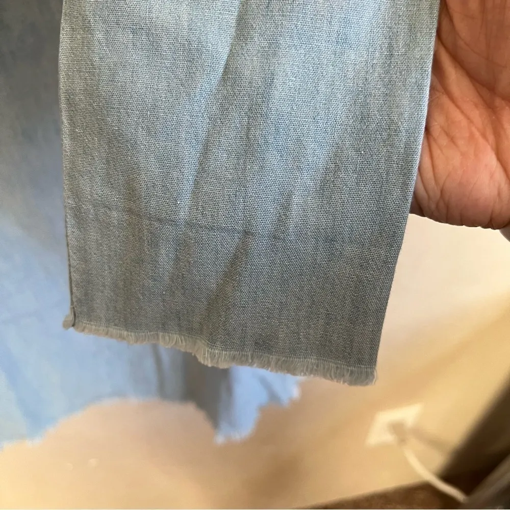 Bec &‎ Bridge Chambray Raw Hem Western Denim Dress - Image 9