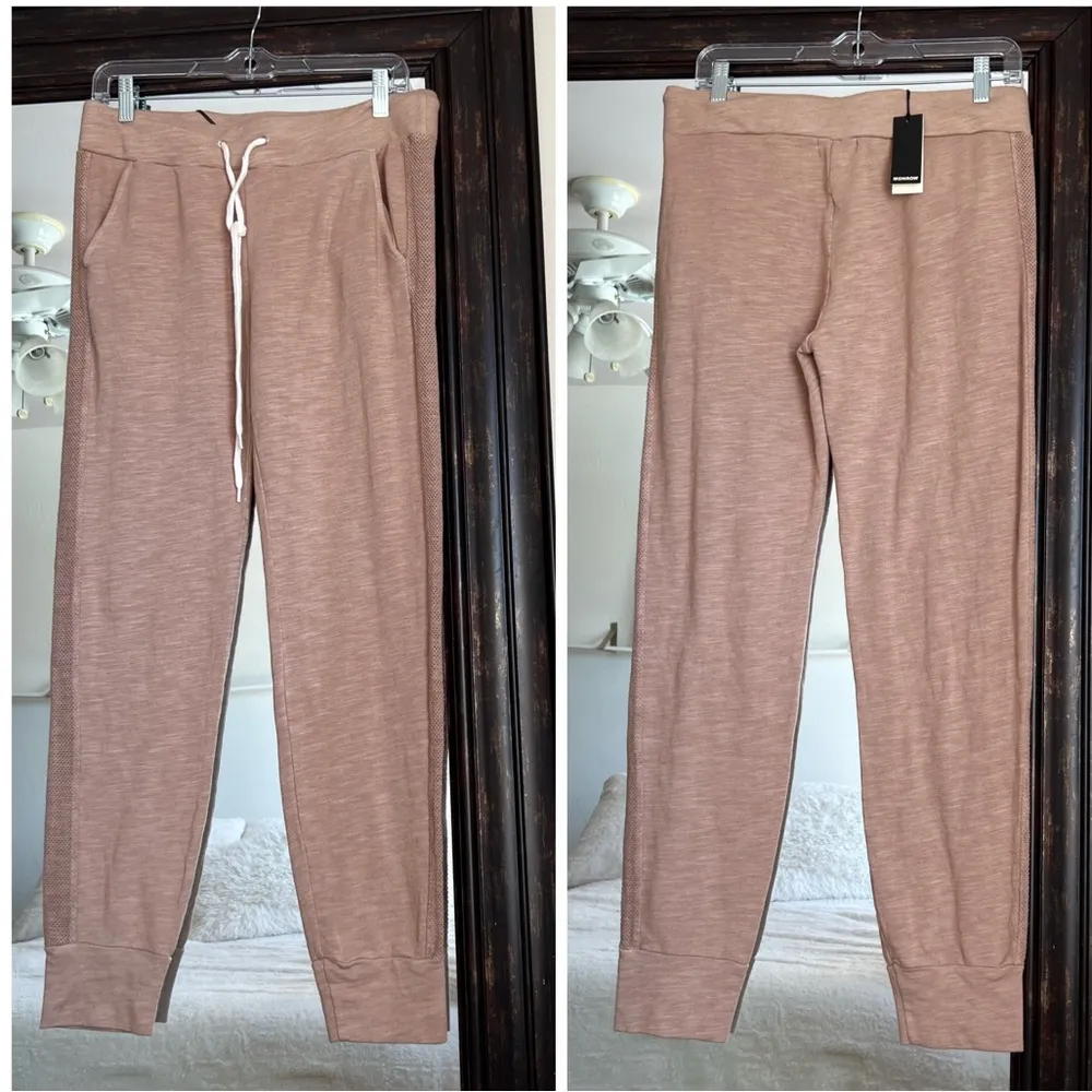 Monrow Supersoft Sporty Mesh Paneled Sweats NEW Size M - Image 4