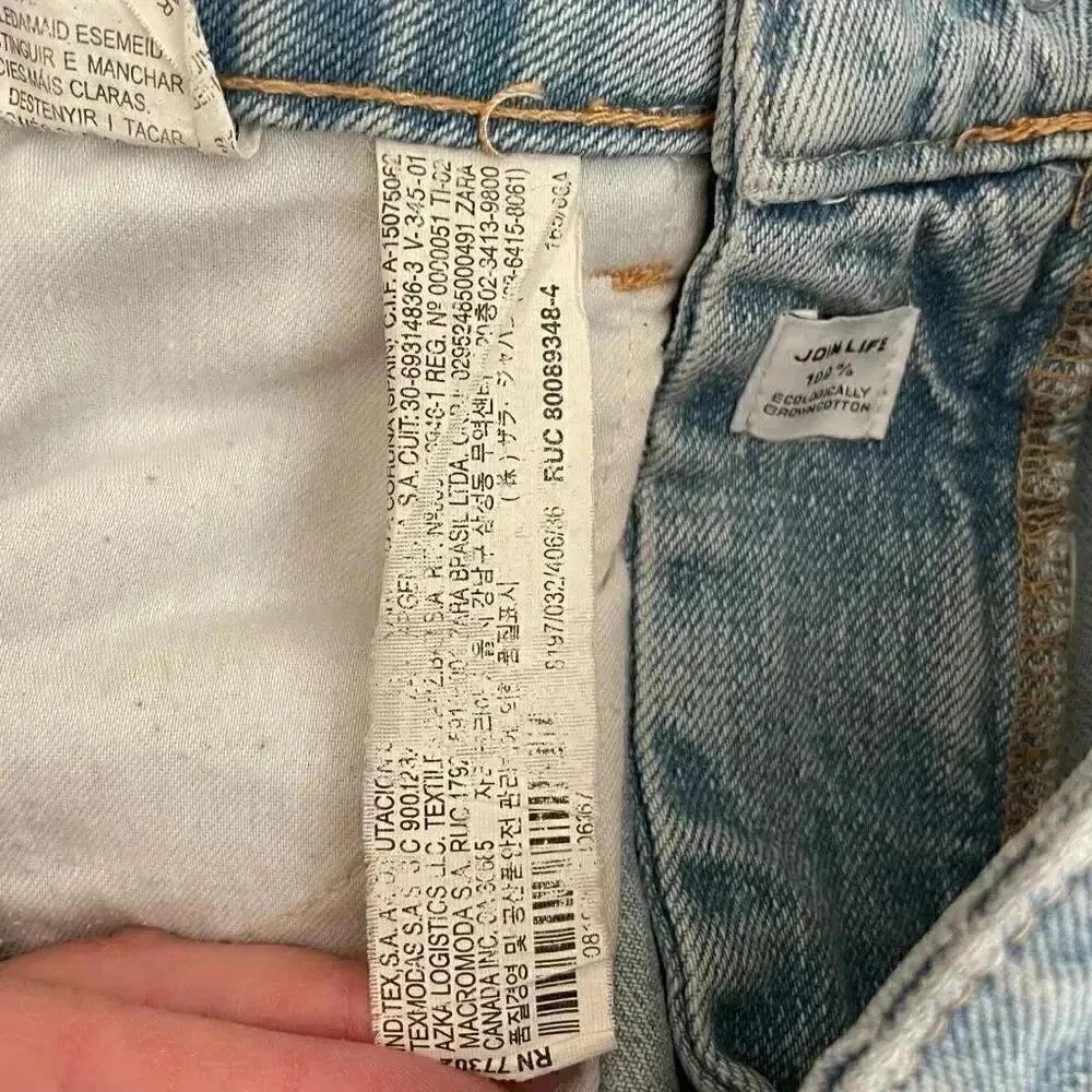 ZARA Straigt Leg High Rise Ankle Boyfriend Women’s Denim Blue Jeans Sz 4 #1673 - Image 10