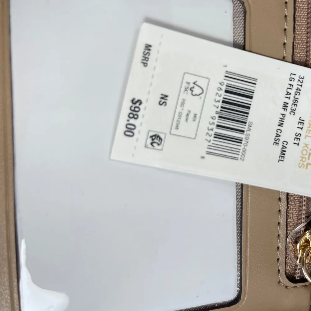 Michael Kors Nylon Jet Set Flat Multi Function Phone Case Wristlet, Camel - NWT - Image 5