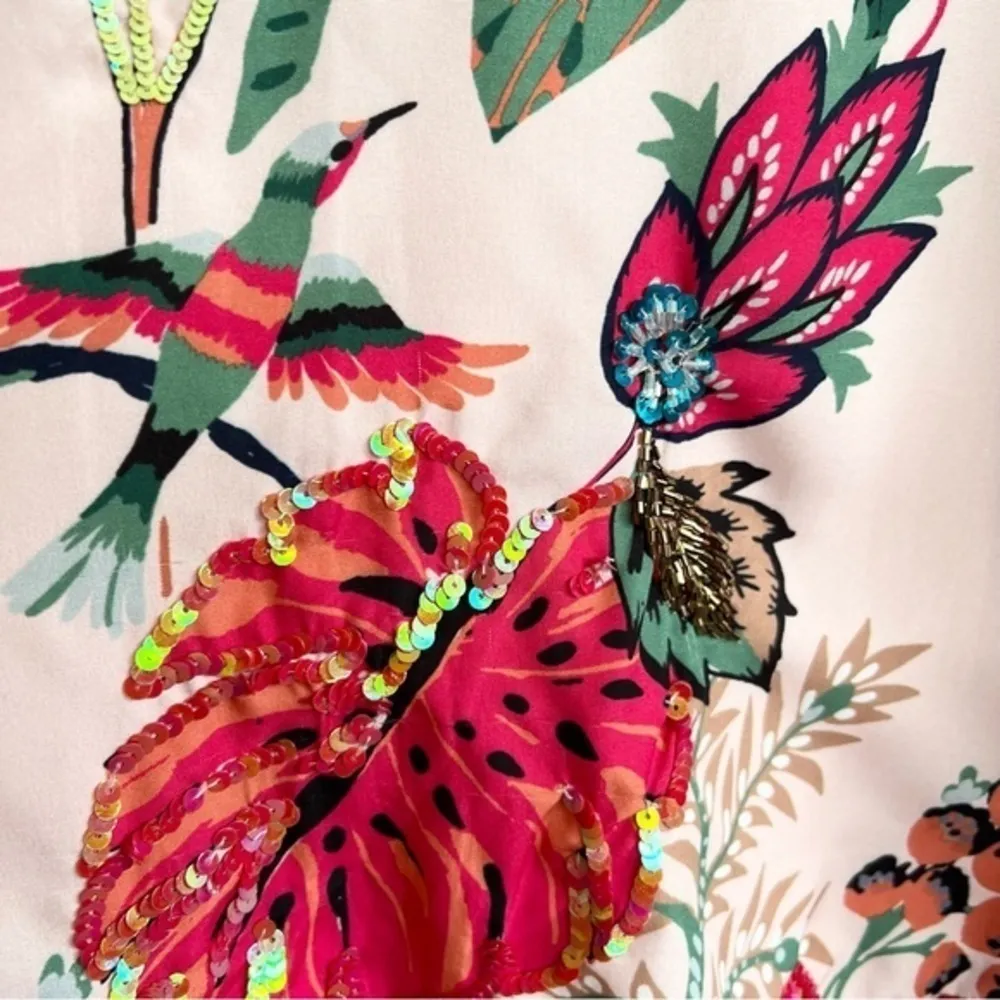 Raga Botanical Scoop Hem Embellished Mini Dress - Image 4