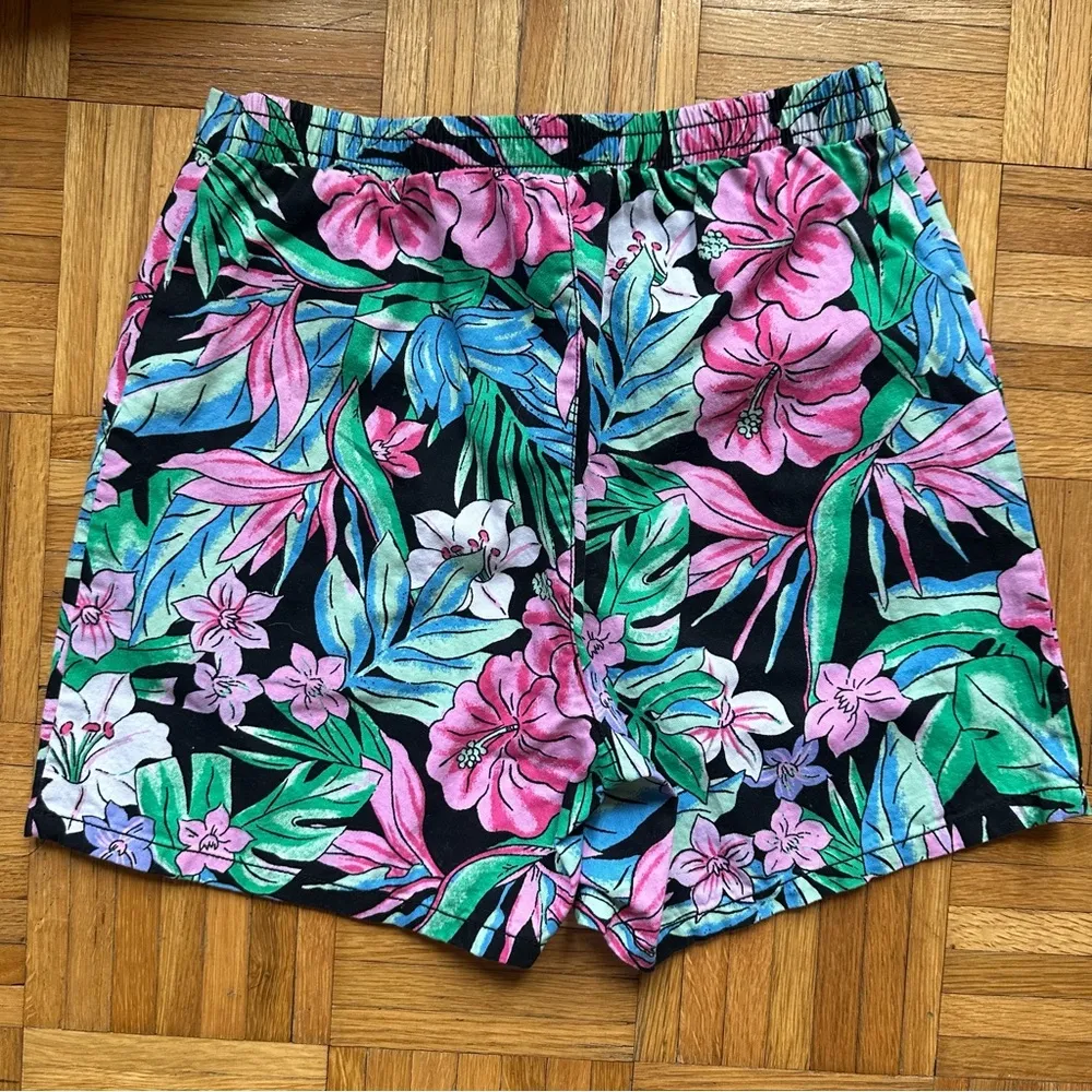 Wild Fable XS Tropical Floral High Rise Stretchy Shorts Vacation Beach - Image 3