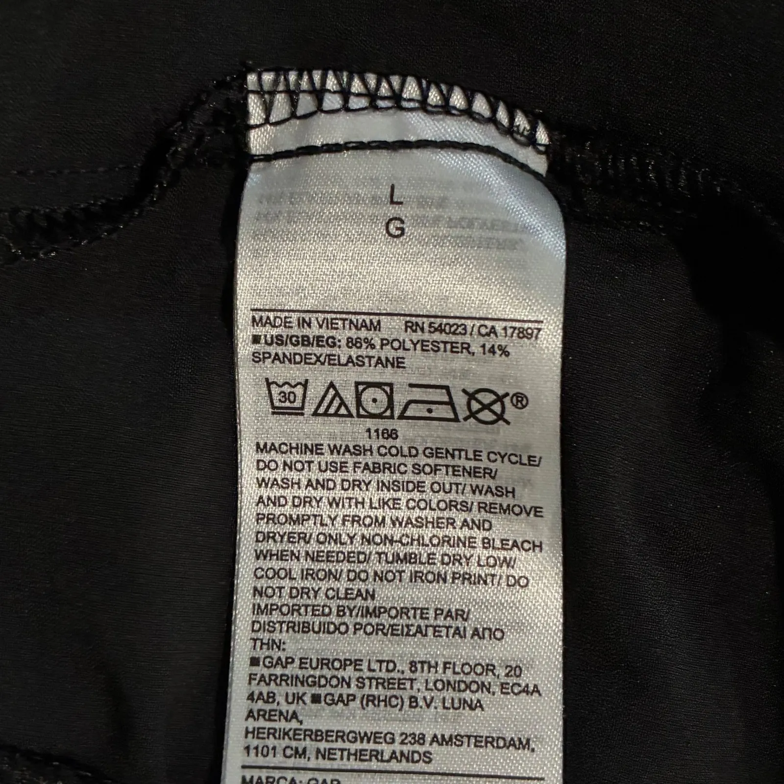 EUC GapFit Wide Leg Pants Women's L Black Lightweight Stretch Athleisure - Image 6