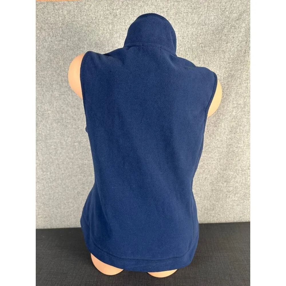 Old Navy Large Vest Sleeveless Fleece Blue Womens 2009 Full Zip Top Mock Neck - Image 2
