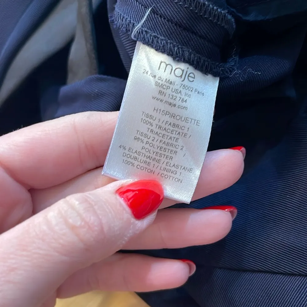 Maje Navy Straight Leg Pants - Image 4