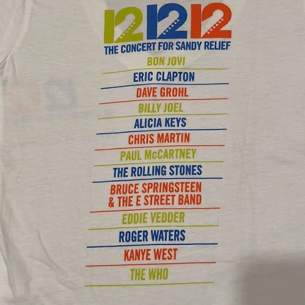 121212 The Concert for Sandy Relief T-shirt I have a matching shirt in mens sz L - Image 8