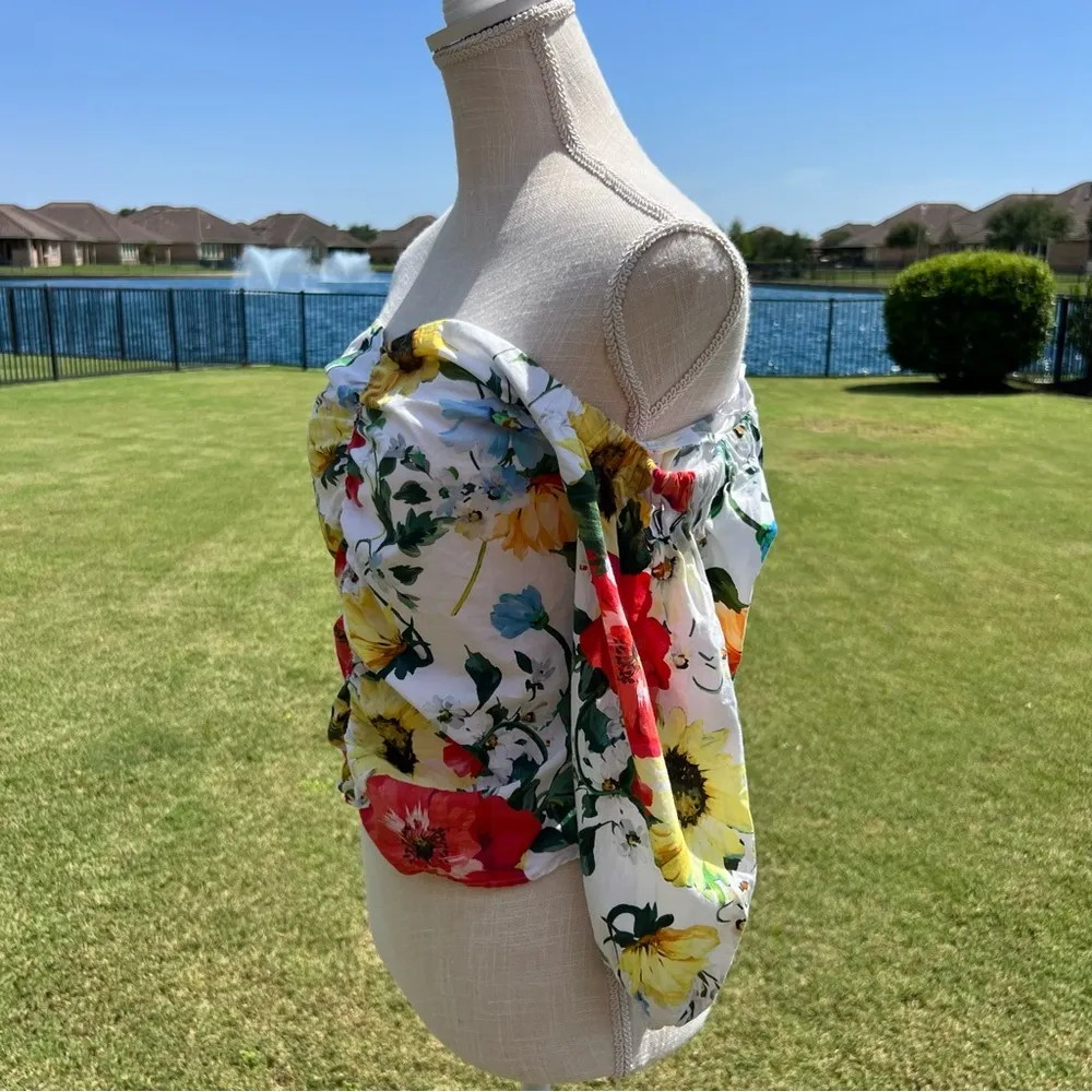 Zara Floral  Women's multicolor Top - Image 8