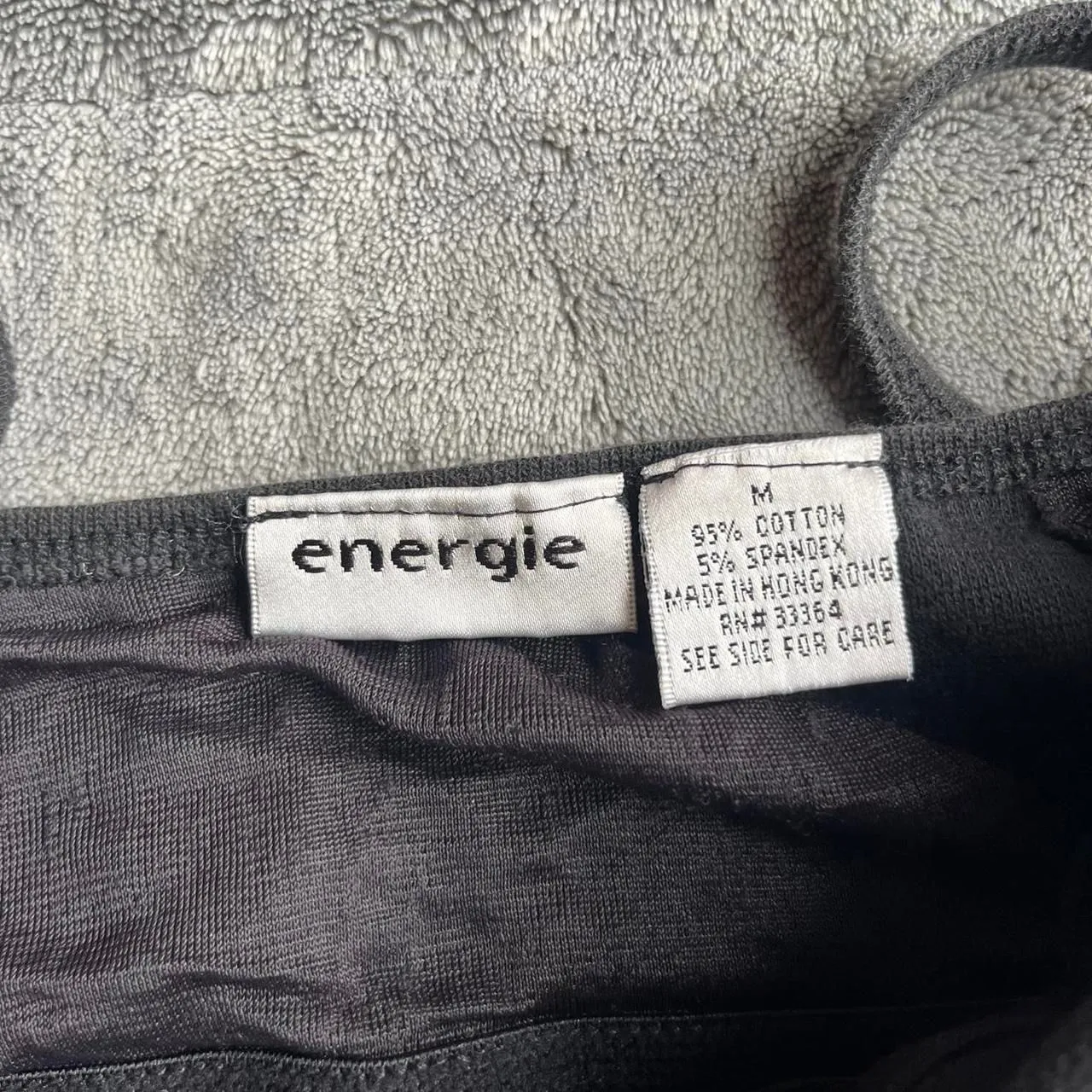 Vintage Y2K Energie black cami crop tank top size medium - Image 2