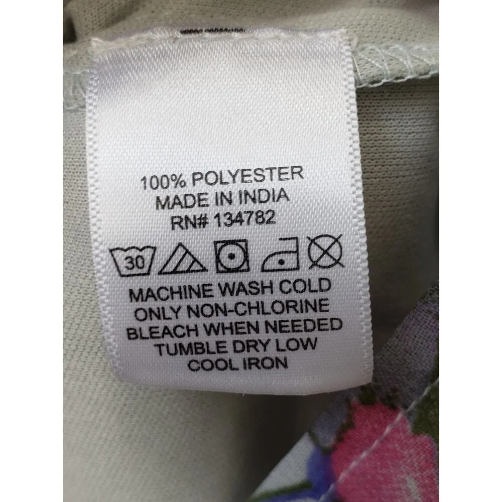 Blush Romper Women Large Gray Floral Print Off Shoulder Cinch Waist Flare Sleeve - Image 6