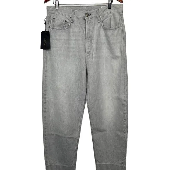 Rag &‎ Bone 90s High Rise Jean in Anchor (Light Grey) Size 31/12 NWT $275 - Image 5