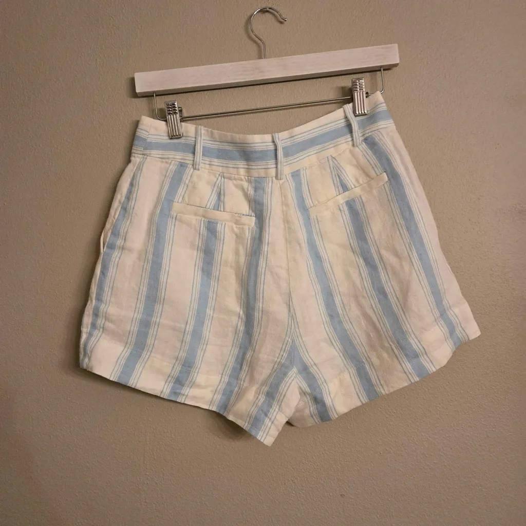 frame denim FRAME Striped Linen Shorts‎ - Image 4