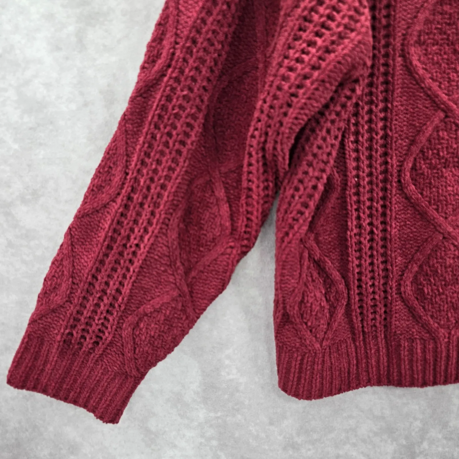 Pink Lily Red Knit Pullover Oversized Boxy Academia Y2K Coquette VTG Sweater XS - Image 9
