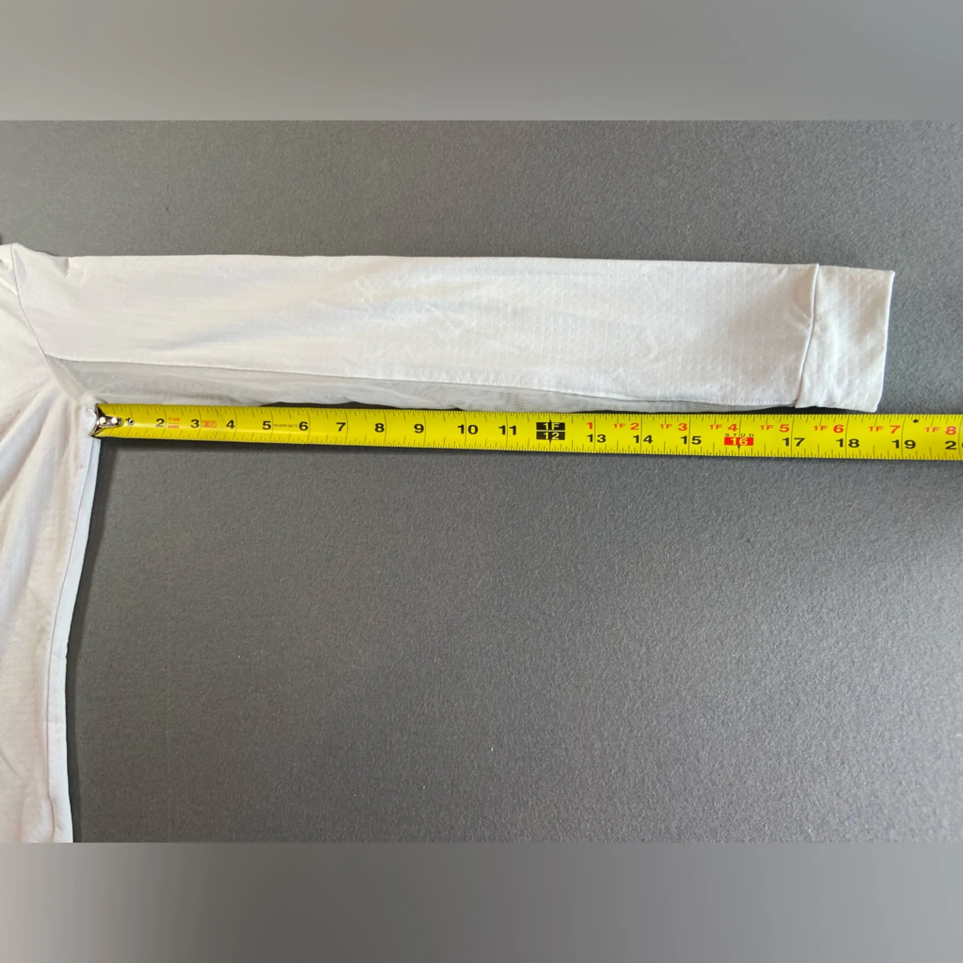 EIS Cool Athletic Shirt Quarter Zip Long Sleeve Anti Microbial Size XS White - Image 8