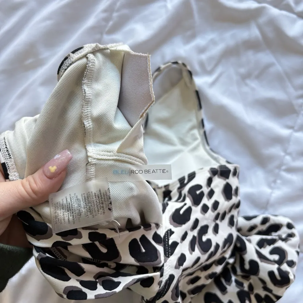 Bleu Rod Beattie Womens Size 12 Cheetah Print One Piece Swimsuit Summer Beach - Image 9