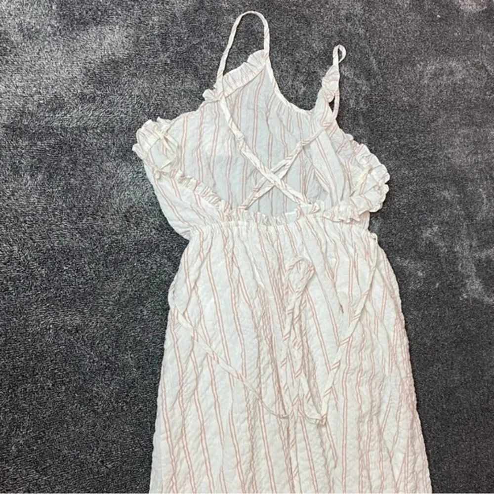 MOON RIVER Striped Light Pink & White Classy Maxi Dress‎ ( S ) - Image 4