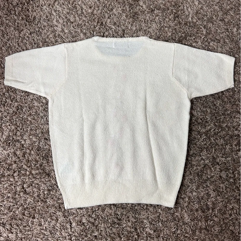 Honor Millburn Knit Sweater Top with Floral Embroidery Sz S - Image 4