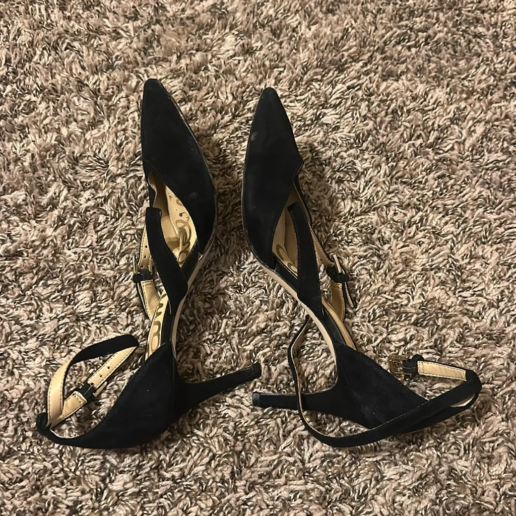 Sam Edelman  Thea Suede Pump Heel Black 7.5 - Image 4