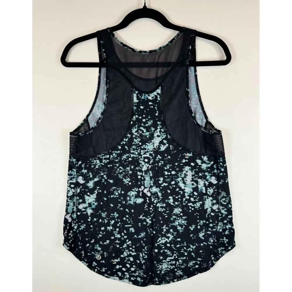 Lululemon Womens Top Sculpt Tank II Pixel Haze Racerback Tank Running Size 2 Black - Image 6