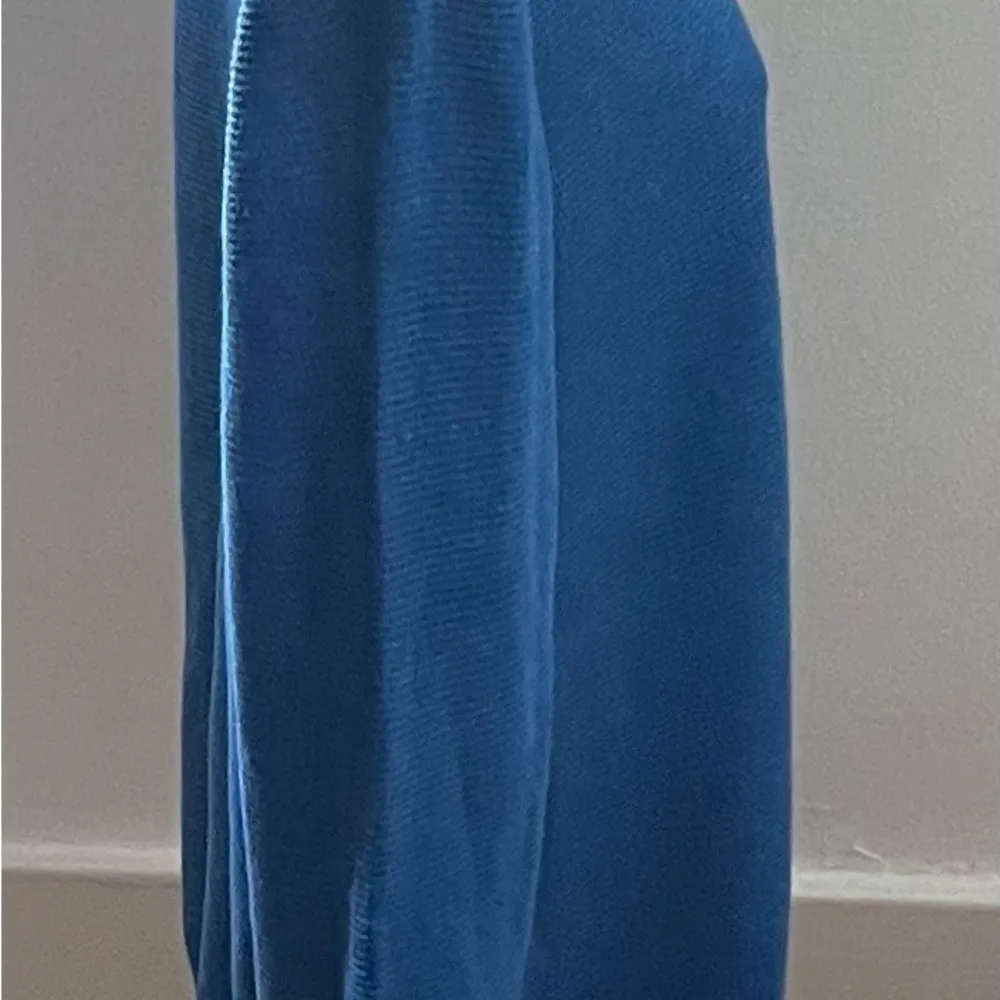 Eileen Fisher 100% organic linen blue knit long sleeves lagenlook top, size S - Image 12