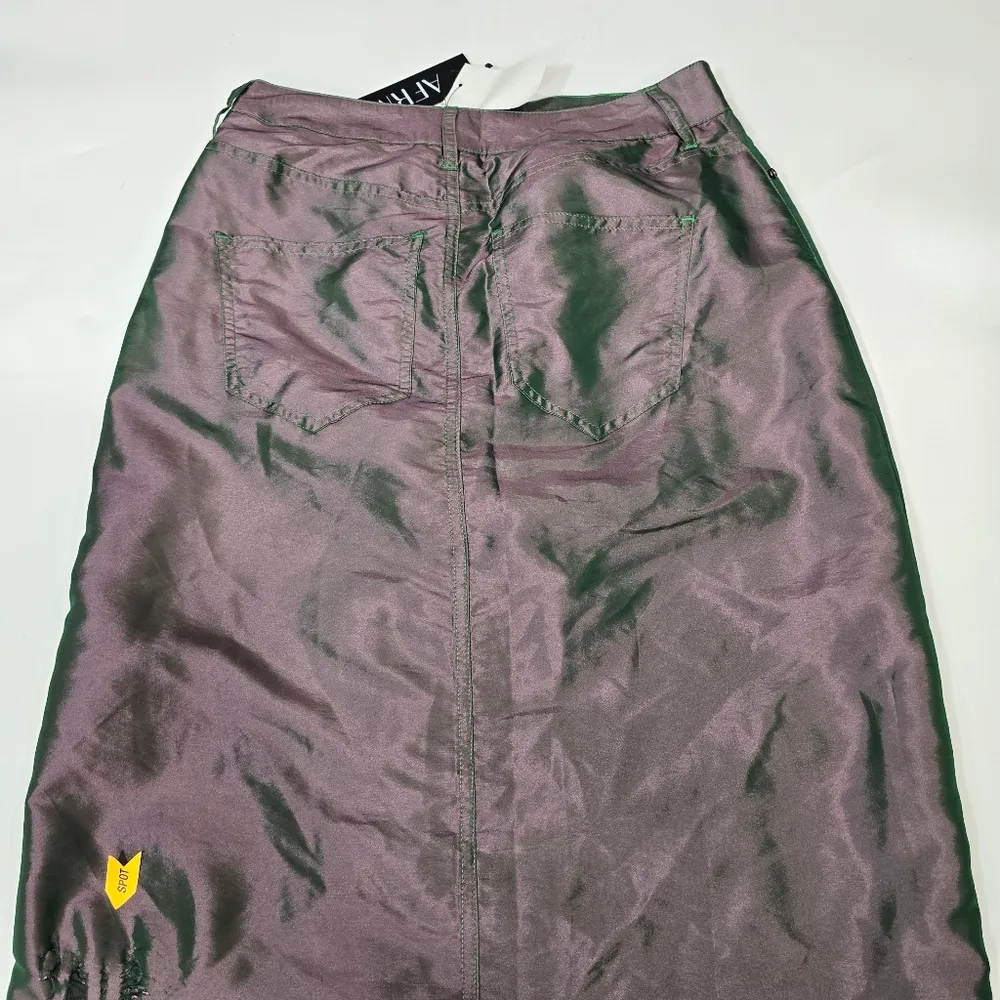 AFRM x REVOLVE Bianca Skirt in Iridescent Green Size 24 - Image 11