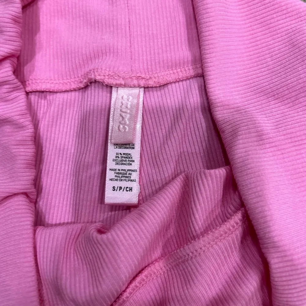 Women Skims Hot Pink Soft Lounge Ribbed Set Drawstring Pants and Tank in Blush - Image 10