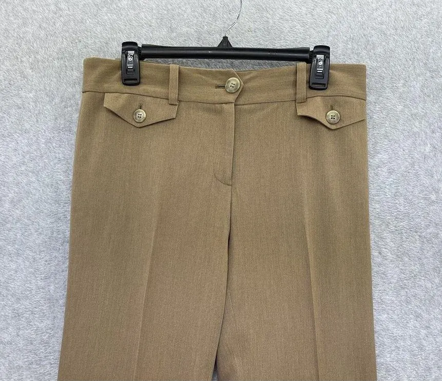 Ann Taylor Women's Brown Modern Trouser Pants Size 6 Bootcut Faux Pocket - Image 10