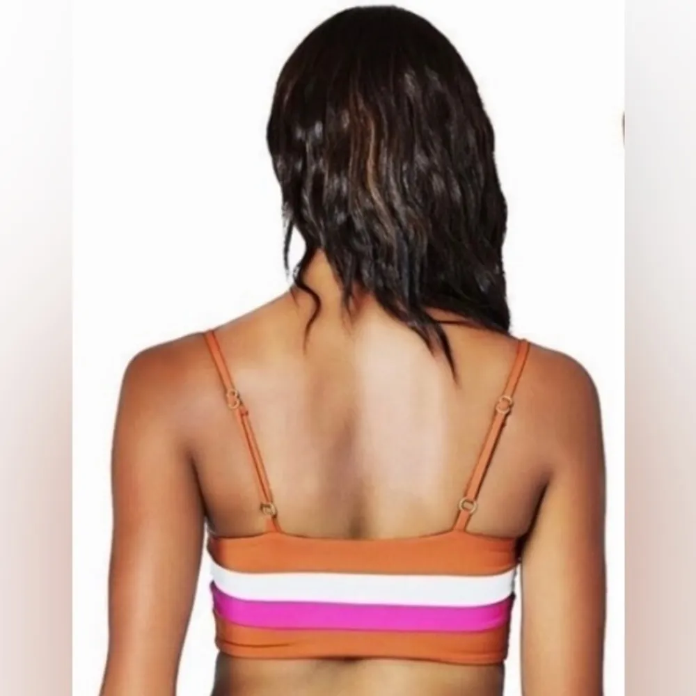 L*Space Pink Bougainvillea Bikini bottom with color block bandeau - worn 1 time - Image 7