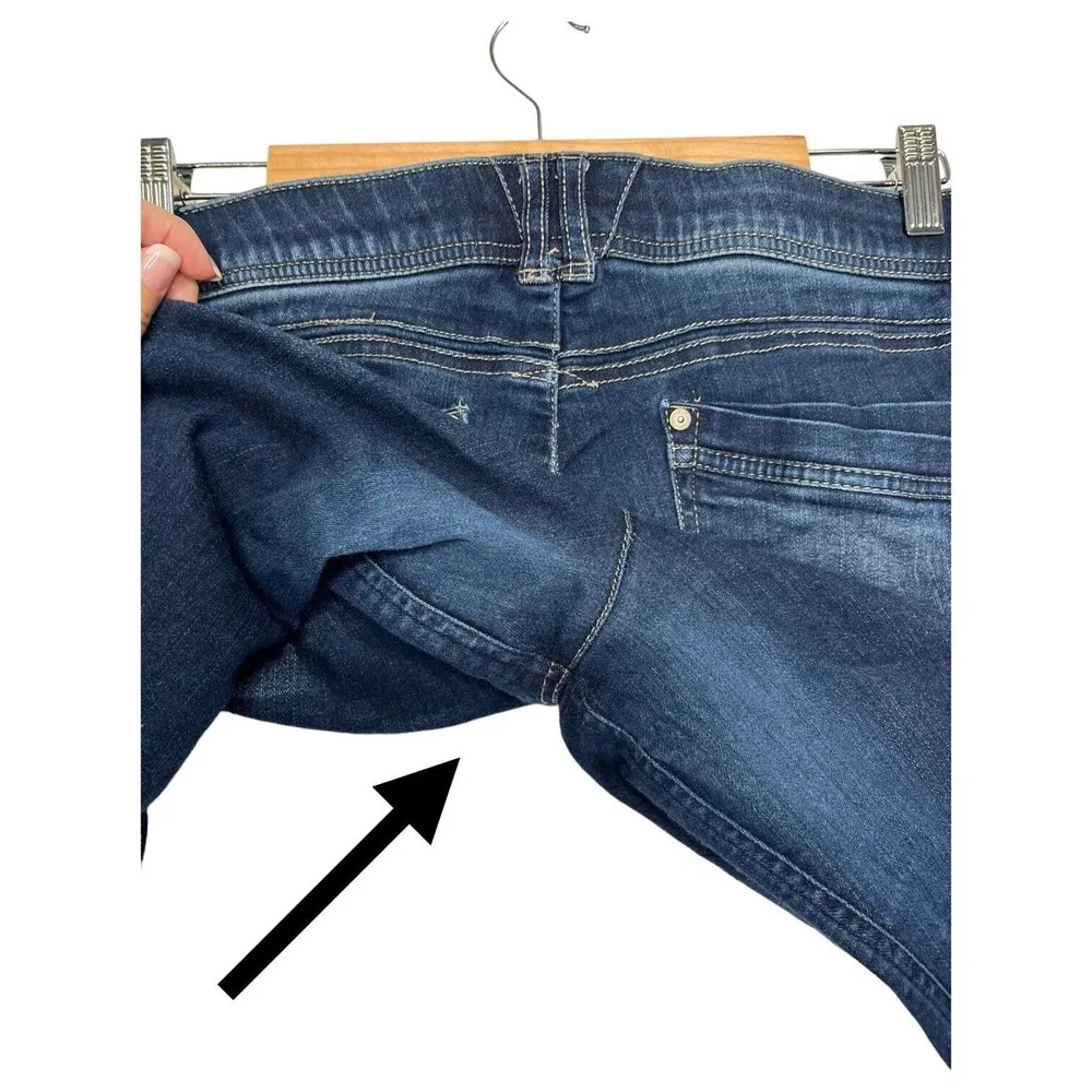 Democracy Jeans Womens 10 Ab Technology Raw Distressed Hem Mid Rise Blue - Image 7