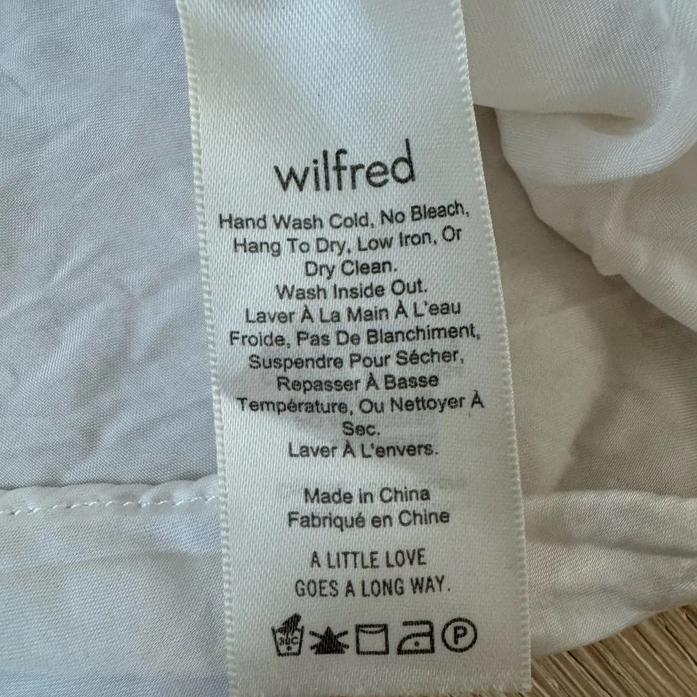 Wilfred Aritzia Cupro Silky Effect White Tank Camisole Size XS - Image 3