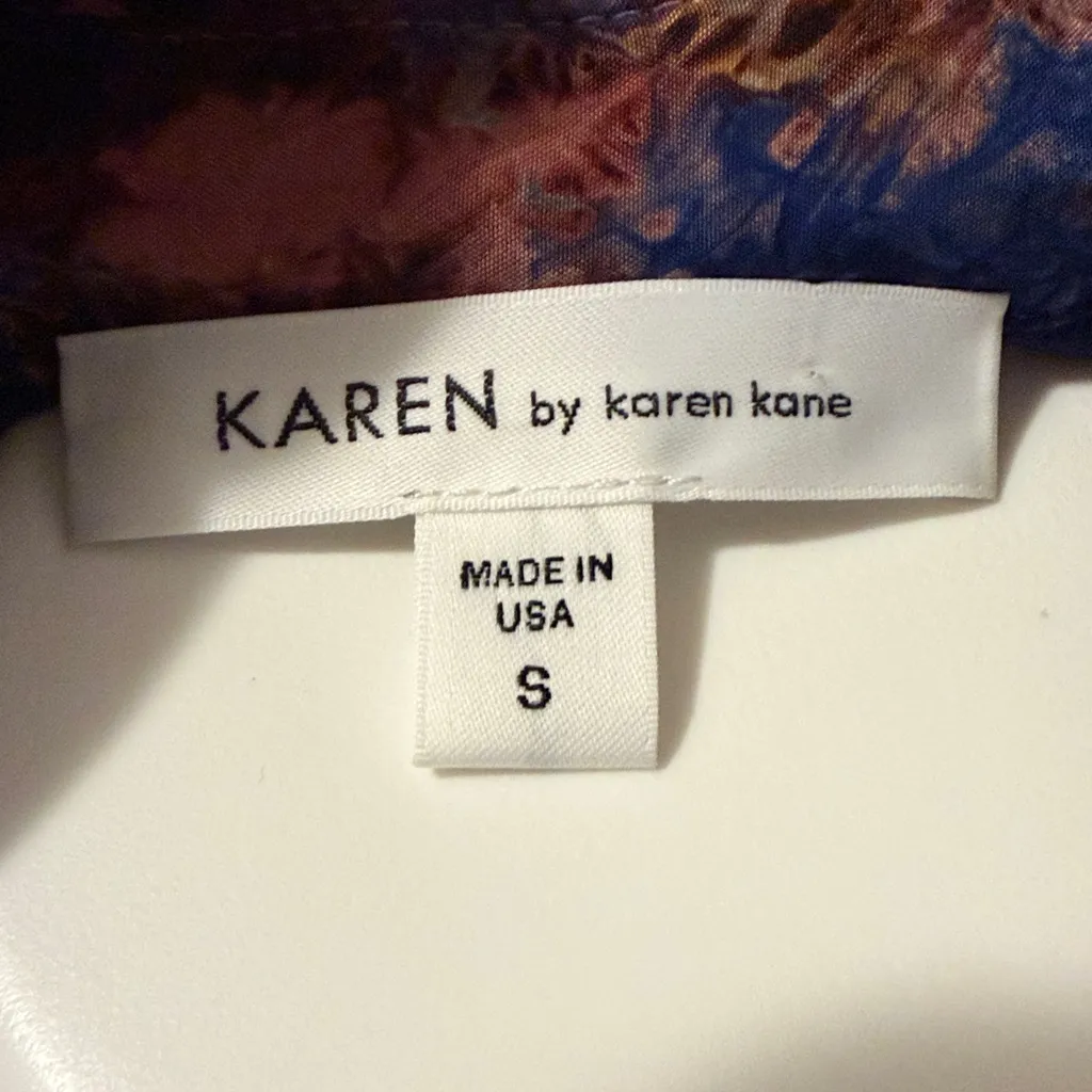 Karen Kane Multicolor Long Sleeve Dress (Vegan Silk), Size S - Image 2